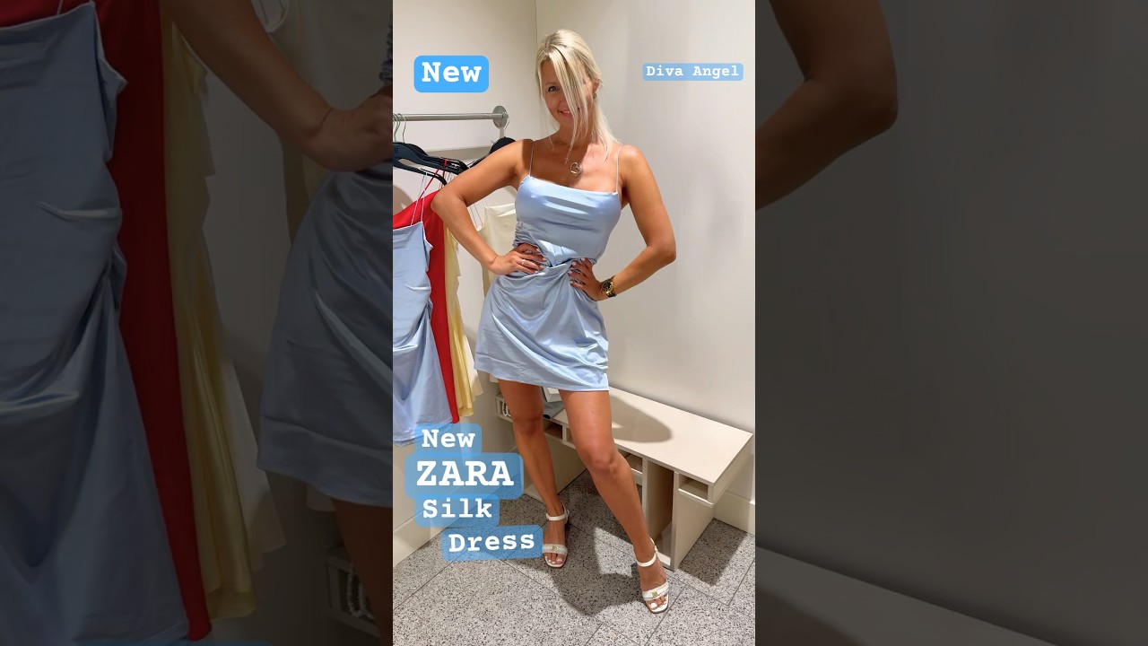 New ZARA silk blue dress! @DivaAngel​⁠ #fashion #trend #new #usa #style for fashion porpoises #zara