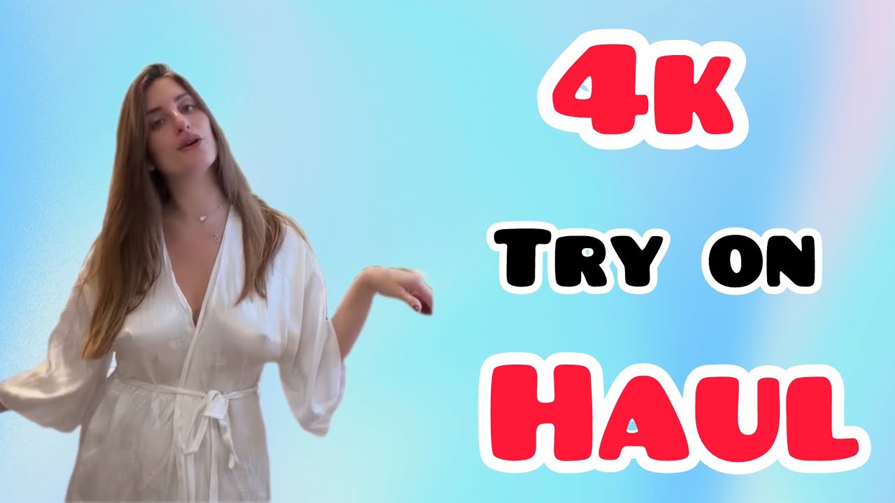 4K Try-On Haul | 4K Transparent cleaning & Lingerie Chic Mesh Dress Try On haul