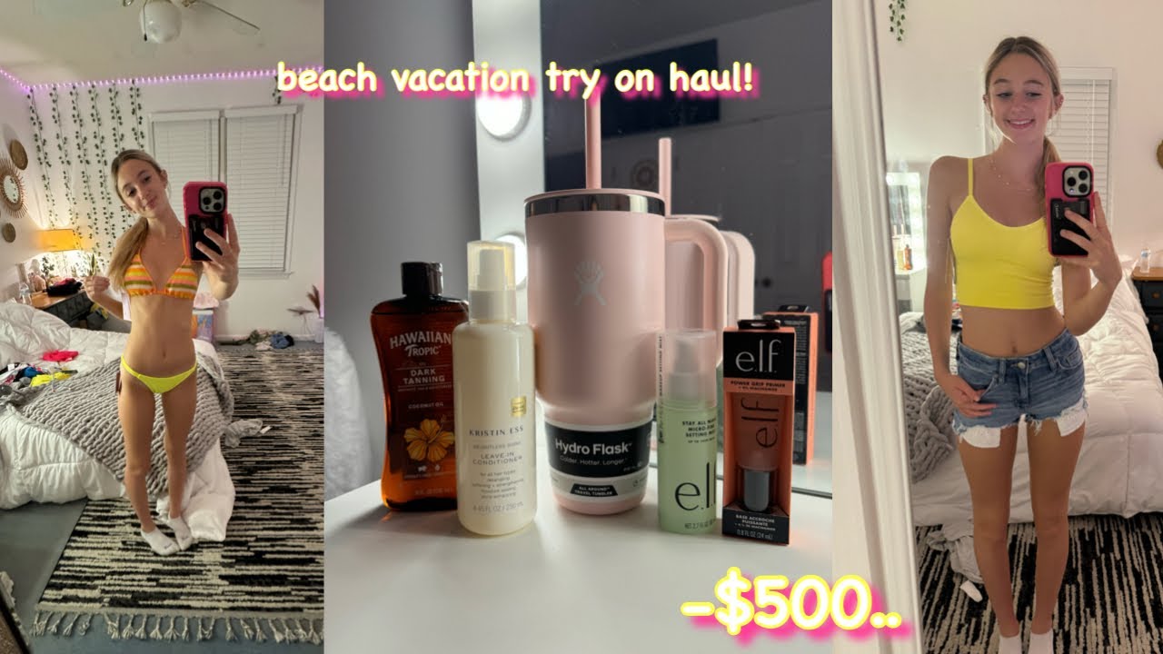 beach vacation try on haul!