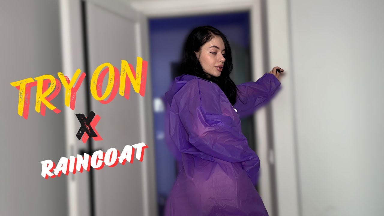 Raincoat Try On Haul with Anny💫4K USA