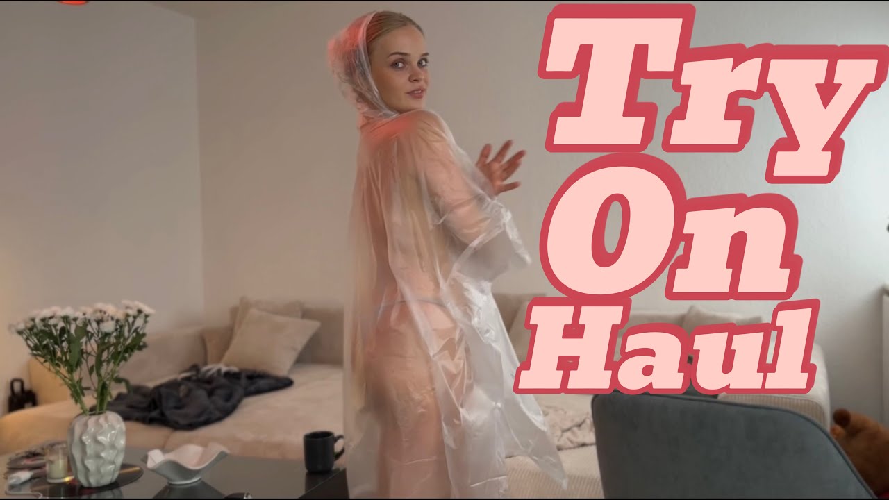 (4K) ✨ See Through Transparent Lingerie & micro bikini Try-On Haul