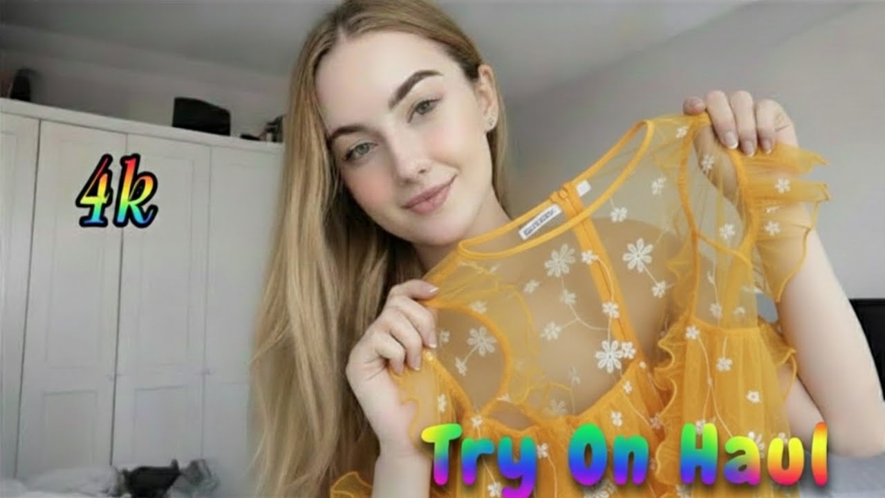 [4K USA] Transparent Miss Angel Lookbook Try-On Haul #27