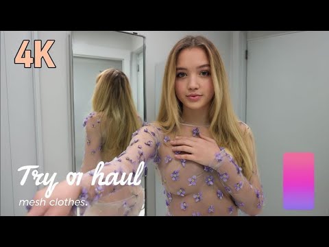 4K Try on Haul Transparent Clothes | No Bra Challenge 2024 Trend New #1k #4k