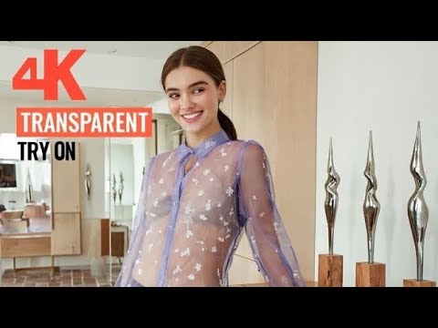 4K Try-On Haul See Everything | Transparent Dress, Lingerie & Bikini Try-On Haul [#See-through] #021