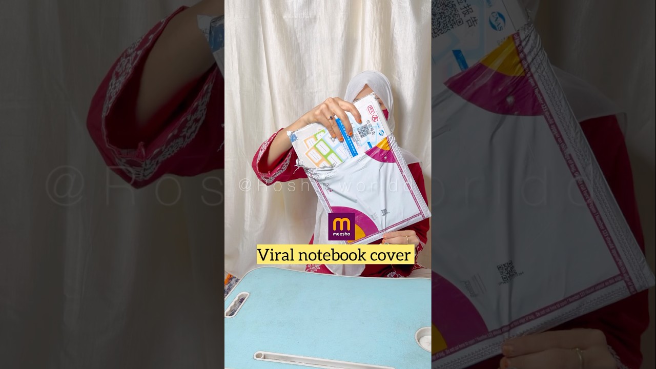 Meesho Viral Notebook Cover 📓 | Budget Aesthetic Stationery Haul 😍 #meesho #shorts