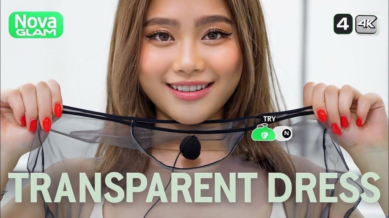 [4K] Raincoat red color I Try-On Haul-part9