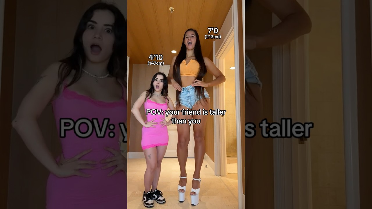 Our height difference is crazy😳 #tall #short