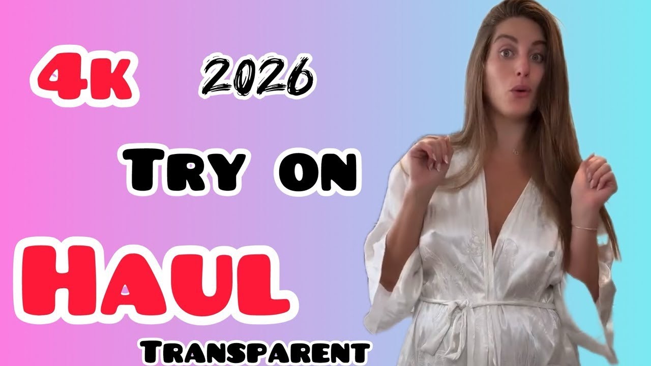 4K Micro Bikini Try -On Haul Transparent |Transparent Lingerie & See-through style  #2