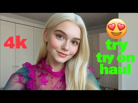 4k Pink Micro Bikini Try-On Haul Transparent | Transparent Lingerie & See-through Style with Mariana