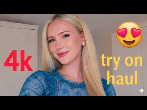 New Micro bikini Try-On haul transparent |4K Transparent lingerie & See-Through style