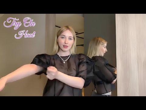 4K Transparent Try On Haul 🌸 Women’s Floral Maxi Dress