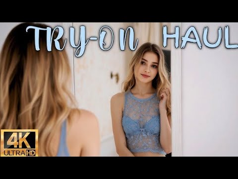 Transparent Lingerie & see-through Dresses | Micro Bikini Try On-Haul (4K) 👙#42