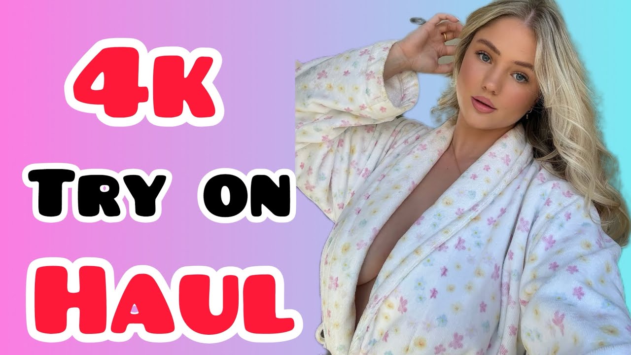 4K Micro Bikini Try -On Haul Transparent |Transparent Lingerie & See-through style